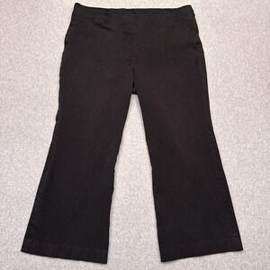 Spanx On The Go Kick Flare Pants Womens 1XT TALL Black High Rise Stretch